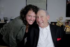 Ferne Pearlstein with Mel Brooks in his office